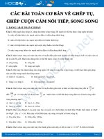 Các bài toán cơ bản về ghép tụ, ghép cuộn cảm nối tiếp, song song trong Mạch dao động
