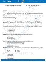 Bộ đề kiểm tra 1 tiết HK2 năm 2020 môn Hóa học 11 có đáp án Trường THPT Trần Quang Khải