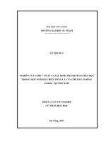 Nghiên cứu chiết tách và xác định thành phần hóa học trong một số dịch chiết thân lá cây chè dây ở đông giang   quảng nam  