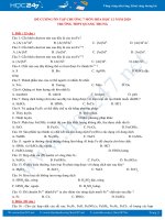 Đề cương ôn tập Chương 7 năm 2020 môn Hóa học 12 Trường THPT Quang Trung