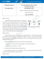 Đề thi HSG môn Vật lý 12 có đáp án năm học 2019-2020 Sở GD&ĐT tỉnh Đaklak