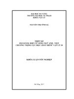 Thiết kế bài giảng điện tử song ngữ anh   việt chương “động lực học chất điểm” vật lý 10    