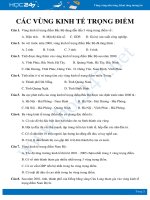 20 Câu hỏi trắc nghiệm ôn tập chủ đề Các vùng kinh tế trong điểm Địa lí 12 có đáp án