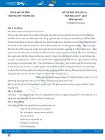 Đề thi thử vào lớp 10 năm 2020 môn Ngữ Văn - Trường THPT Thành Sen