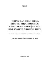 HƯỚNG DẪN CHẨN ĐOÁN, ĐIỀU TRỊ PHỤC HỒI CHỨC NĂNG CHO NGƯỜI BỆNH NỨT ĐỐT SỐNG VÀ NÃO ÚNG THỦY