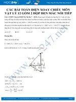Giải các bài toán Điện xoay chiều môn Vật lý 12 gồm hai hộp đen mắc nối tiếp năm 2020