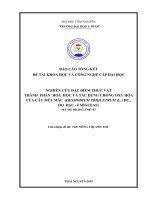 NGHIÊN CỨU ĐẶC ĐIỂM THỰC VẬT THÀNH PHẦN HỐ HỌC VÀ TÁC DỤNG CHỐNG OXY HĨA CỦA CÂY MŨI MÁC (DESMODIUM TRIQUETRUM (L.) DC., HỌ ĐẬU - FABACEAE)