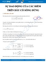 Chuyên đề bài tập về Sự dao động của các điểm trên dây có sóng dừng