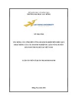 Tác động của tính bền vững doanh nghiệp đến hiệu quả hoạt động của các doanh nghiệp du lịch vùng duyên hải nam trung bộ tại việt nam 