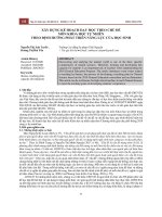 Xây dựng kế hoạch dạy học theo chủ đề môn khoa học tự nhiên theo định hướng phát triển năng lực của học sinh