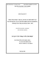 PHÂN TÍCH THỰC TRẠNG, ĐÁNH GIÁ DIỄN BIẾN TÀI NGUYÊN RỪNG TẠI XÃ HƢỚNG HIỆP, HUYỆN ĐAKRÔNG, TỈNH QUẢNG TRỊ