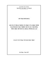 Quản lý hoạt động tự học của học sinh người dân tộc thiểu số ở các trường tiểu học huyện ia grai, tỉnh gia lai  