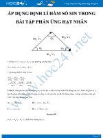 Áp dụng định lí hàm số sin trong bài tập phản ứng hạt nhân môn Vật lý 12