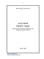 Giáo trình Triết học - Tô Thành Lê