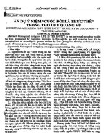 Ẩn dụ ý niệm "cuộc đời là thực thể" trong thơ Lưu Quang Vũ