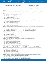 Bộ đề kiểm tra 1 tiết môn Lịch Sử 10 năm học 2019-2020 Trường THPT Phan Ngọc Hiển