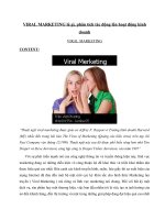 VIRAL MARKETING là gì, phân tích tác động lên hoạt động kinh doanh e 
