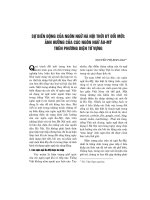 Sự biến động của ngôn ngữ Hà Nội thời kỳ đổi mới: Ảnh hưởng của các ngôn ngữ Âu-Mỹ trên phương diện từ vựng