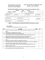 Đề thi hết môn nguyên lý cơ bản của chủ nghĩa Mác Lenin - Đề số 11