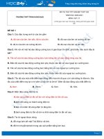 Bộ 5 đề thi thử THTP QG năm 2021 Trường THPT Trần Hưng Đạo có đáp án