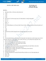 Bộ đề thi HK2 năm 2020 môn Tin học 11 Trường THPT Đồng Đậu