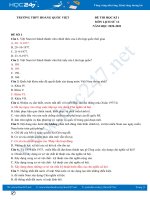 Bộ 3 đề thi HK1 môn Lịch sử 12 có đáp án năm 2020 Trường THPT Hoàng Quốc Việt