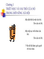 Bài giảng Triết học: Chương 1 - ĐH Ngân hàng TP.HCM