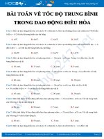 Bài toán về tốc độ trung bình trong Dao động điều hòa năm học 2019-2020