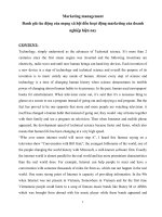 Đanh giá tác động của mạng xã hội đến hoạt động marketing của doanh nghiệp hiện nay 