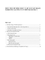 Phân tích mô hình SWOT và đề xuất kế hoạch marketing tại công ty CP thiết bị giáo dục 1 