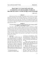 Nhận thức của giáo viên mầm non về nội dung cần chuẩn bị biểu tượng số cho trẻ mẫu giáo 5 - 6 tuổi vào học toán ở lớp một