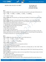 Bộ 6 đề thi HK2 năm 2020 môn Hóa học 8 Trường THCS Nguyễn Văn Triết