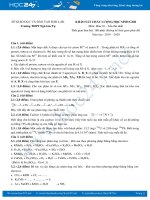 Đề KSCL học sinh giỏi môn Hóa học 10 lần 1 năm 2019-2020 Trường THPT Ngô Gia Tự