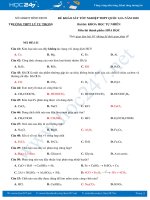 Bộ 4 đề thi thử tốt nghiệp THPT QG năm 2020 môn Hóa học Trường THPT Lý Tự Trọng