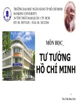 Giáo trình tư tưởng Hồ Chí Minh - Đại học Ngân hàng