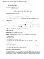 Đề cương môn học Lịch sử ngoại giao Việt Nam