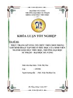 Thực trạng kĩ năng tổ chức trò chơi trong giờ sinh hoạt tập thể ở tiểu học của sinh viên ngành giáo dục tiểu học, trường đại học sư phạm – đại học đà nẵng  