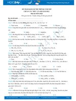 Đề thi thử THPT QG môn Hóa - Chuẩn cấu trúc bộ GDĐT năm 2019