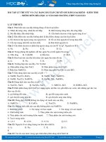 Bài tập trắc nghiệm lý thuyết và các dạng bài tập chuyên đề kim loại Kiềm - Kiềm Thổ - Nhôm môn Hóa học 12 năm 2020 Trường THPT Nam Sào