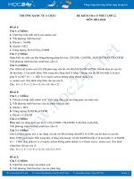 Bộ đề kiểm tra 15 phút môn Hóa 12 - Trường Quốc Tế Á Châu