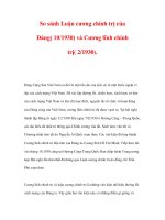 So sánh Luận cương chính trị của Đảng