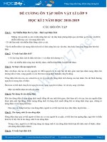 Đề cương ôn tập Học kì 2 môn Vật lí 9 trường THCS Trương Hán Siêu