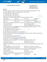 Bộ 3 đề thi HK1 môn Lịch sử 12 năm 2020 có đáp án Trường THPT Mỹ Hương