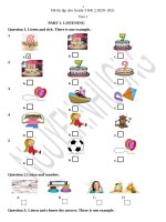 Đề cương ôn tập học kì 2 môn Tiếng Anh lớp 3 năm học 2020-2021