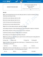 Bộ 5 đề thi thử THTP QG năm 2021 Trường THPT Bùi Hữu Nghĩa có đáp án