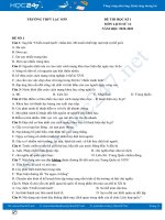 Bộ 3 đề thi HK1 môn Lịch sử 12 có đáp án năm 2020 Trường THPT Lạc Sơn