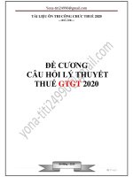 ĐỀ CƯƠNG THUẾ GTGT 2020