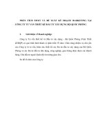 Phân tích SWOT và đề xuất kế hoạch marketing tại công ty tư vấn thiết kế đầu tư xây dựng bộ quốc phòng 