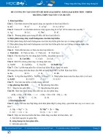 Đề cương ôn tập chuyên đề kim loại kiềm, kiềm thổ, nhôm môn Hóa học 12 Trường THPT Nguyễn Văn Huyên