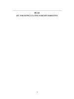 SỨC ẢNH HƯỞNG của CÔNG NGHỆ đến MARKETING 